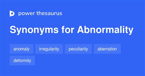 Abnormality synonyms - 1 105 Words and Phrases for Abnormality