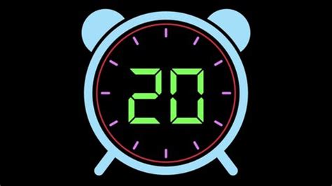 20 Second Countdown Timer Digital Animated Stock Footage Video (100% ...