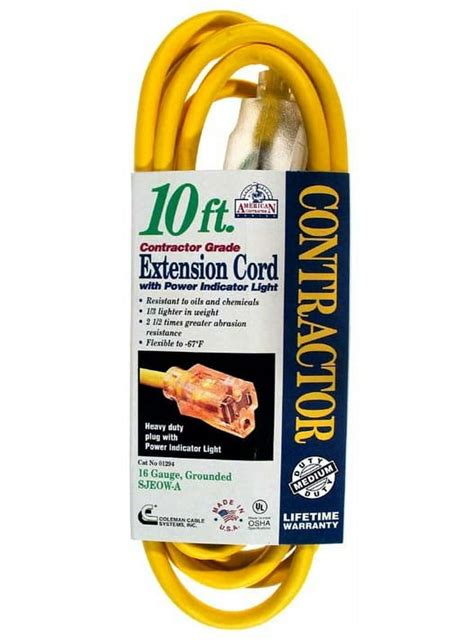 10 ft Extension Cords in Extension Cords by Length - Walmart.com