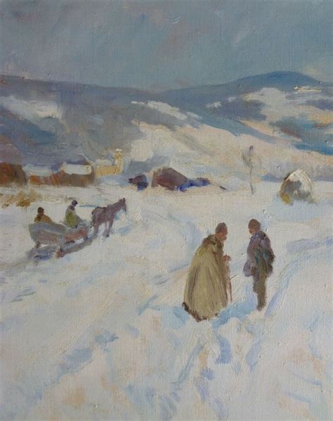 Impressionist Winter Landscape - Antique Oil Paintings - Antique Paintings