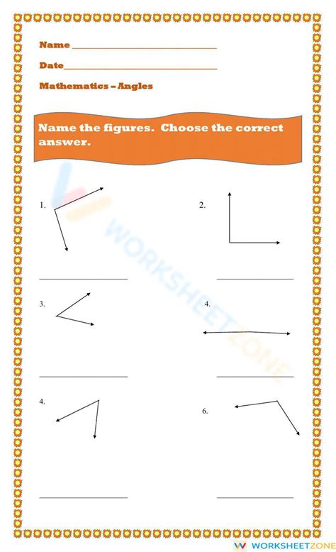 Angles Worksheet