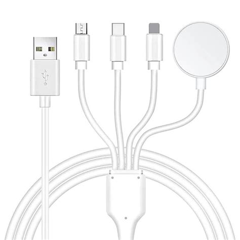 4 in 1 USB-C & Apple Watch Charger Cable, Multi-Device Fast Charging ...