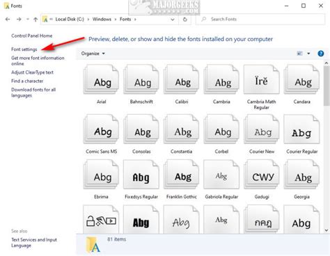 How to Restore Default Font Settings in Windows - MajorGeeks