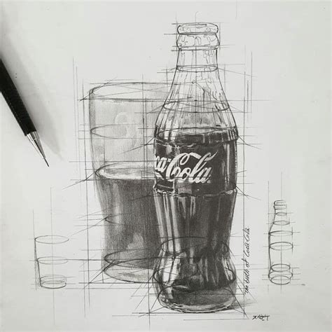 Artist Shows How to Draw Objects Using Shapes and Measurements