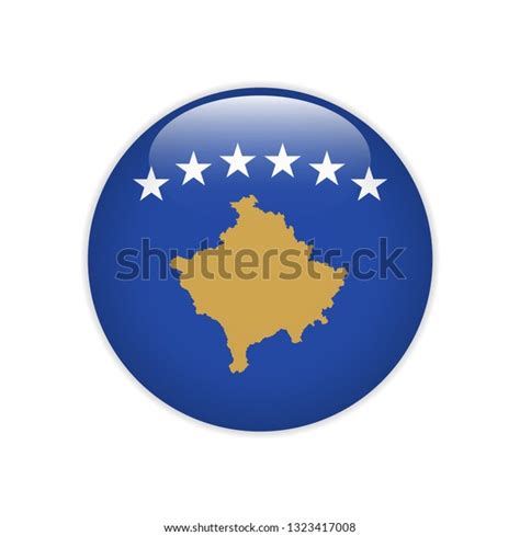 Kosovo Flag On Button Stock Vector (Royalty Free) 1323417008 | Shutterstock