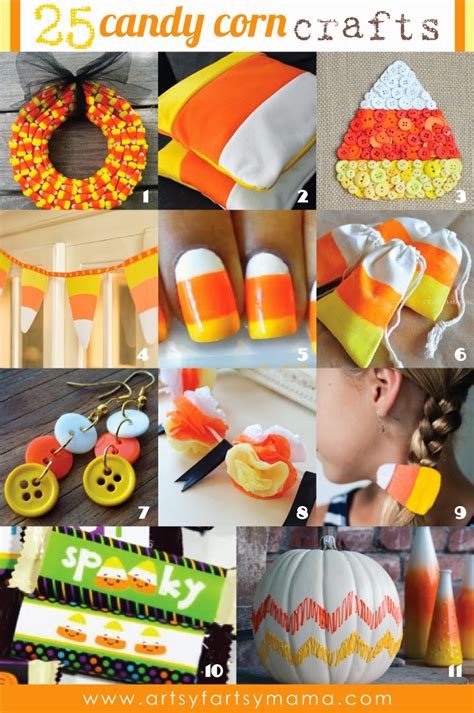 25 Candy Corn Crafts | artsy-fartsy mama