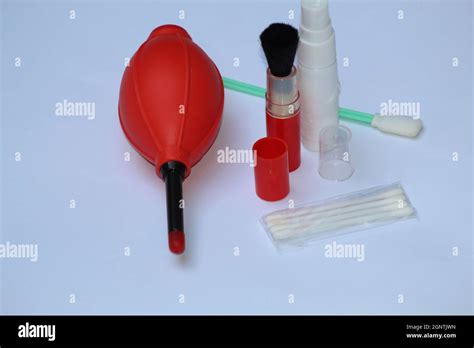 High angle view DSLR Camera Cleaning Kit blower,brush,lens cleaner ...