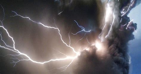 Dramatic lightning over Taal volcano eruption in Philippines