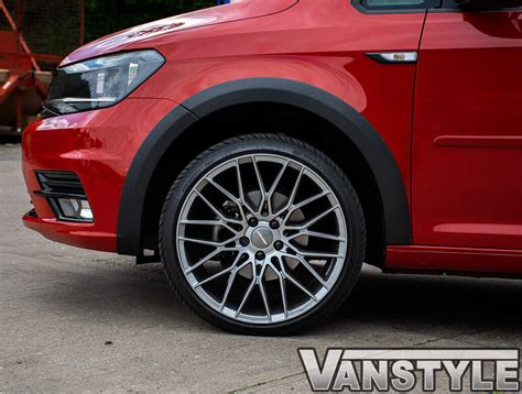 Black ABS Outer Wide Wheel Arch Cover Set - VW Caddy 15 21 - Vanstyle