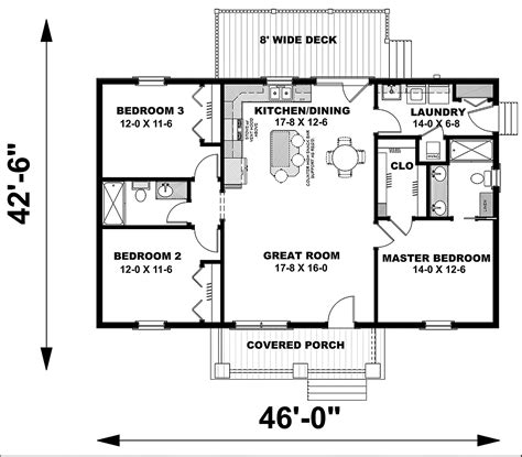 3 Bedroom One Level House Plans : Bedroom Architecturaldesigns 1800 ...