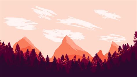 1920x1080 resolution | mountains illustration, minimalism, landscape ...