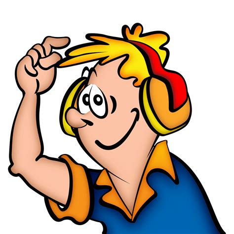 Clipart - Boy with headphone