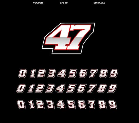 Vintage Racing Number Fonts