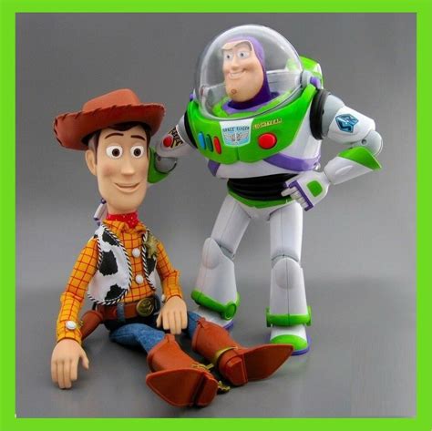 BRAND NEW Disney Toy Story TALKING Woody BUZZ Lightyear Action figure ...