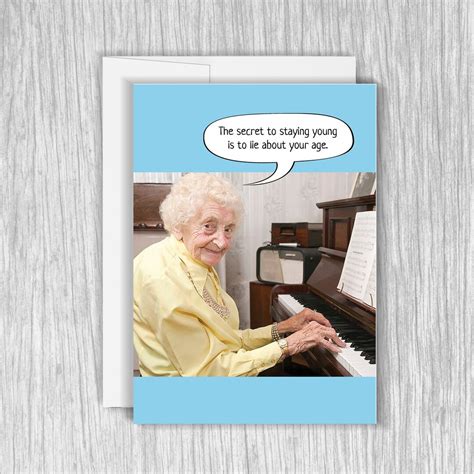 Funny Birthday Card for Mother, Friends and Family, Lie About Age ...