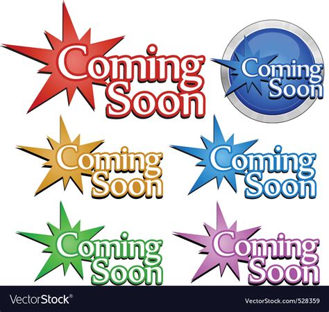 Coming soon signs Royalty Free Vector Image - VectorStock