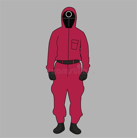 Squid Game Design Clothes Soldier Suit Pink Circle Shape Editorial ...