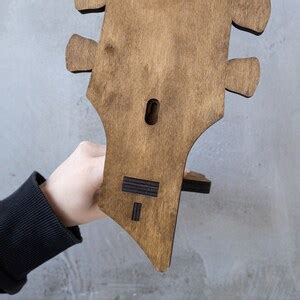 Wall Mount Guitar Holder, Custom Guitar Wall Rack, Wood Wall Guitar ...