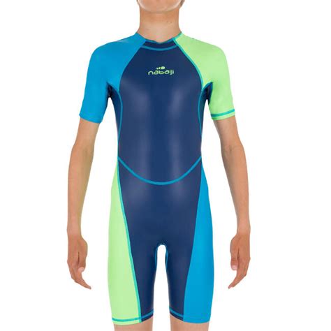 Boys swimming costume to keep warm - Blue green