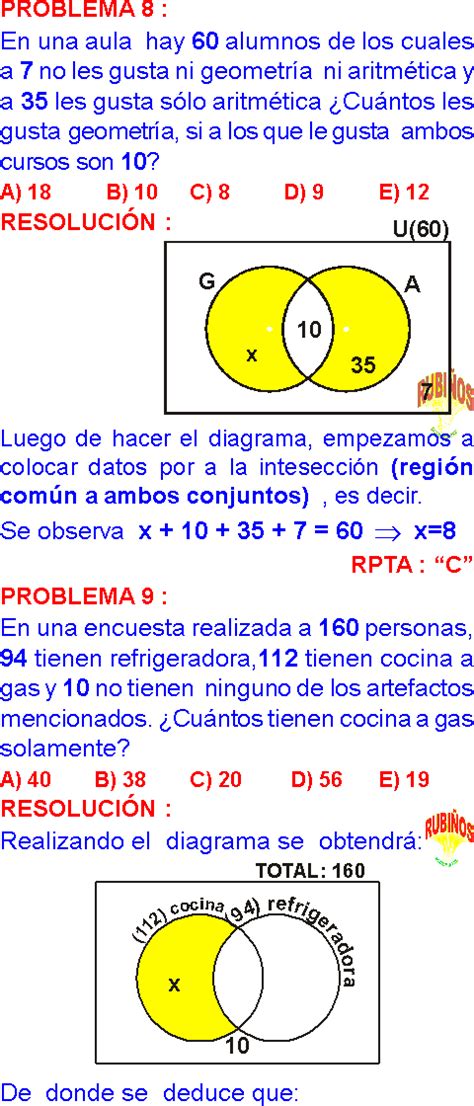 Diagrama De Venn Matematicas Ejercicios Diagramas Venn Ejerc