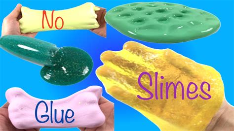 Slime 5 ways Without Glue!! DIY How To Make Slime Without Baking Soda ...