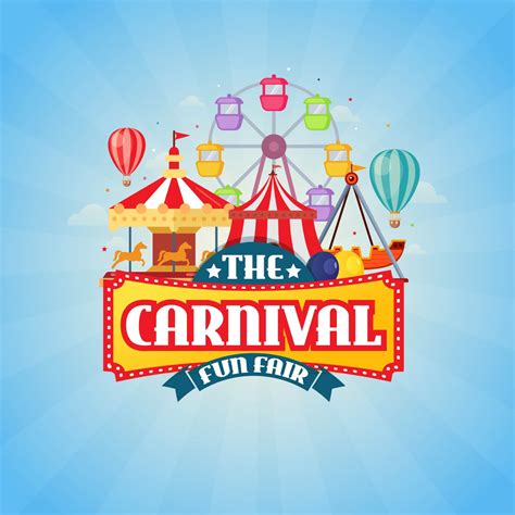 Carnival fun fair design concept vector illustration 1873080 Vector Art ...