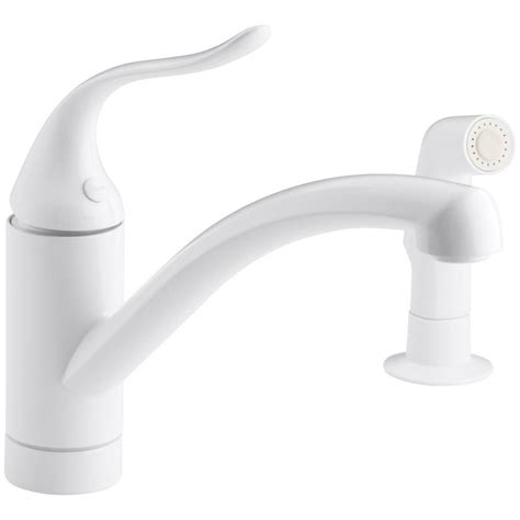 KOHLER Coralais 2-Hole Single-Handle Low Arc Side Sprayer Kitchen ...