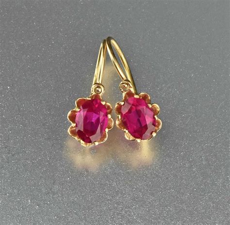 Antique Edwardian 14K Gold Ruby Earrings – Boylerpf