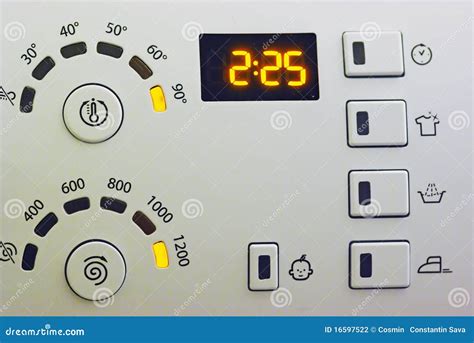 Washing Machine Control Panel Stock Photo - Image of buttons ...