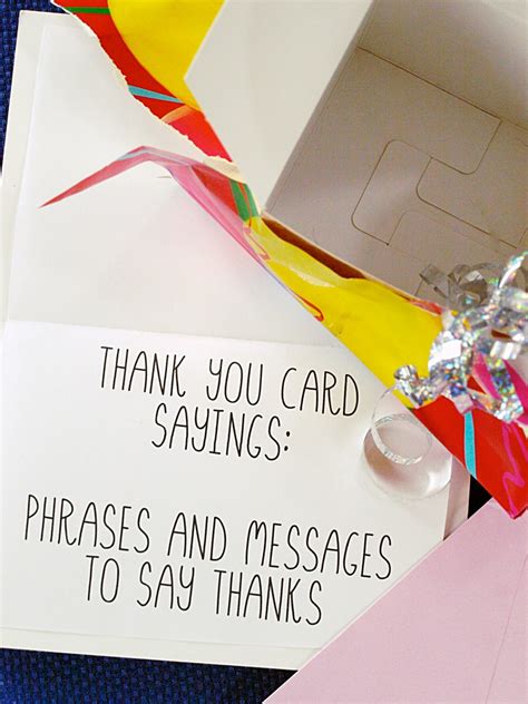 Thank You Card Sayings, Phrases, and Messages - Holidappy