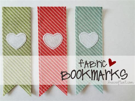 Pretty Fabric Bookmarks | Live Craft Eat