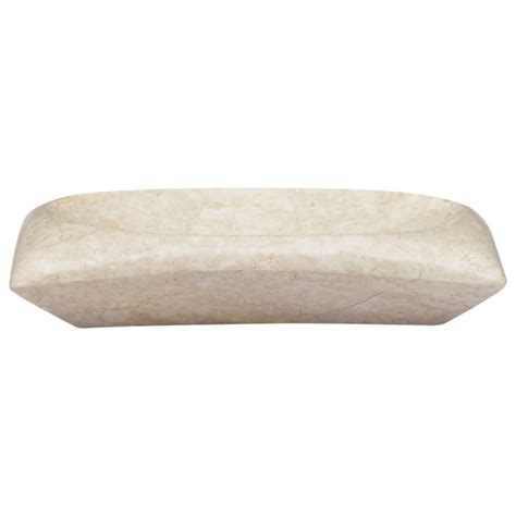 VidaXL 13.8'' Marble Rectangular Vessel Bathroom Sink | Wayfair