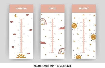 Set Kids Height Chart Meter Wall Stock Vector (Royalty Free) 1958351131 ...