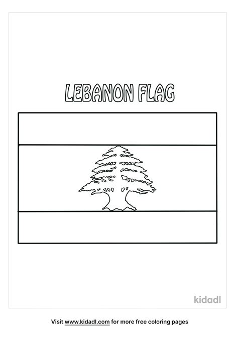 Lebanon Flag Coloring Page Flag Coloring Pages Lebanon Flag Flag | The ...