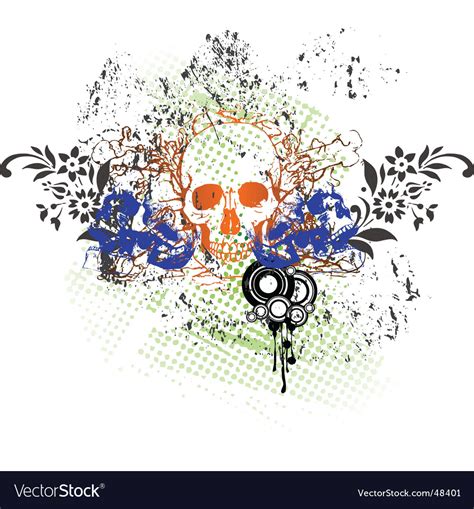 Tattoo skull grunge Royalty Free Vector Image - VectorStock