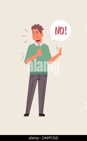 man saying no cartoon illustration Stock Vector Image & Art - Alamy