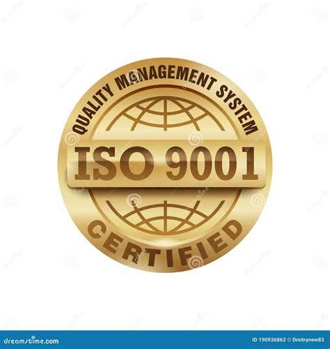 ISO 9001 Gold Emblem - And Conformity To Standards Vector Illustration ...