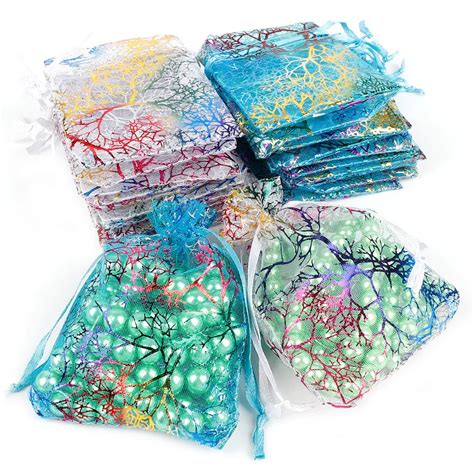 10pcs wholesale 7x9/9x12/10x15/13x18cmDrawstring Organza Bags Jewelry ...