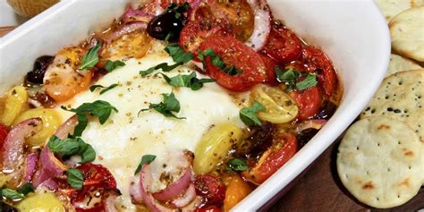 Baked Feta Cheese and Tomatoes Recipe