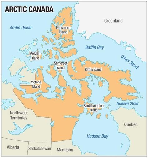 Arctic Canada map