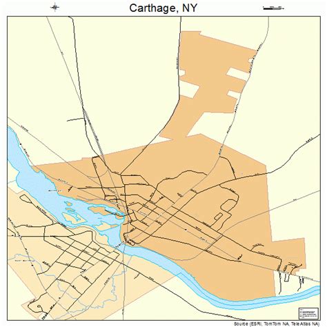 Carthage New York Street Map 3612683