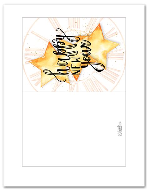 Free Printable New Year Card | Print Pretty Cards