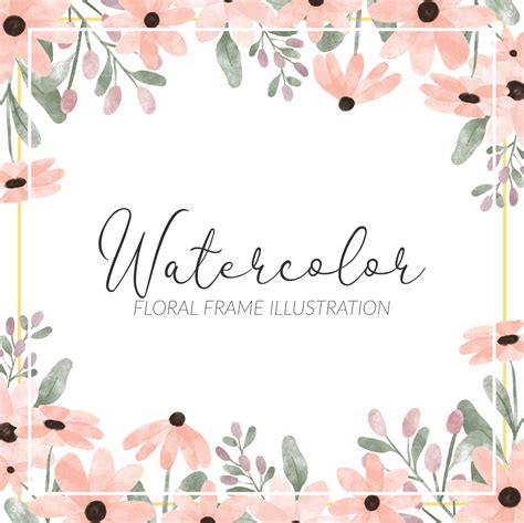 Free Vector Watercolor Flower Border | Best Flower Site