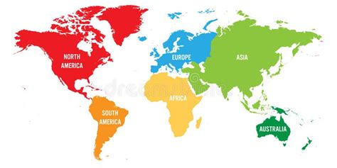 World Map Divided By Continents