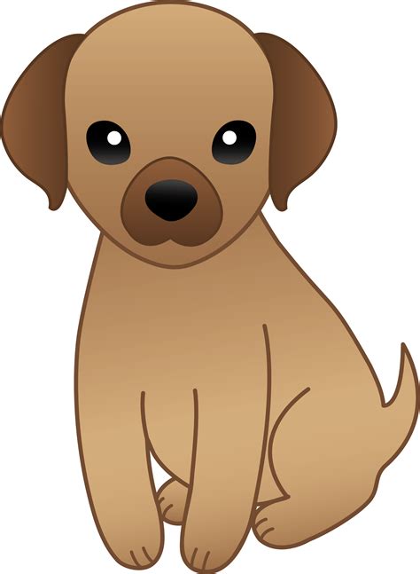 Little Brown Puppy - Free Clip Art