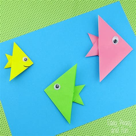 Easy Origami Fish - Origami for Kids - Easy Peasy and Fun