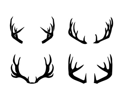 Deer Antlers SVG, Deer horns SVG, PNG, PDF, Deer Head Clipart, Hunting ...