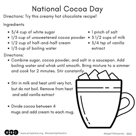 Celebrate National Cocoa Day with this hot cocoa recipe! A PDF download ...