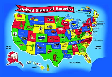 Large kids map of the USA | USA | Maps of the USA | Maps collection of ...