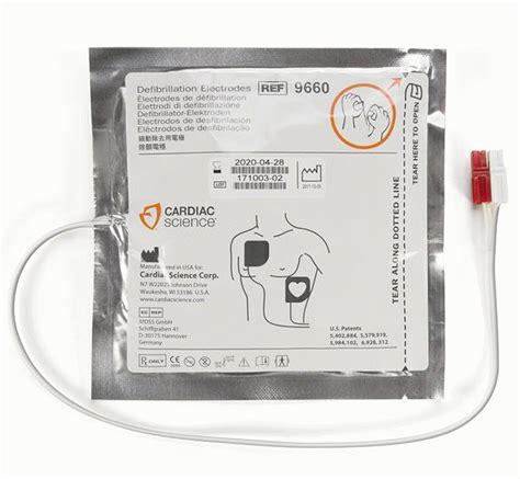 Cardiac Science Polarized Defibrillator Pad 9660-001 Pads AED Accessories